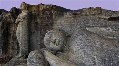 Rock statues of gal vihara...